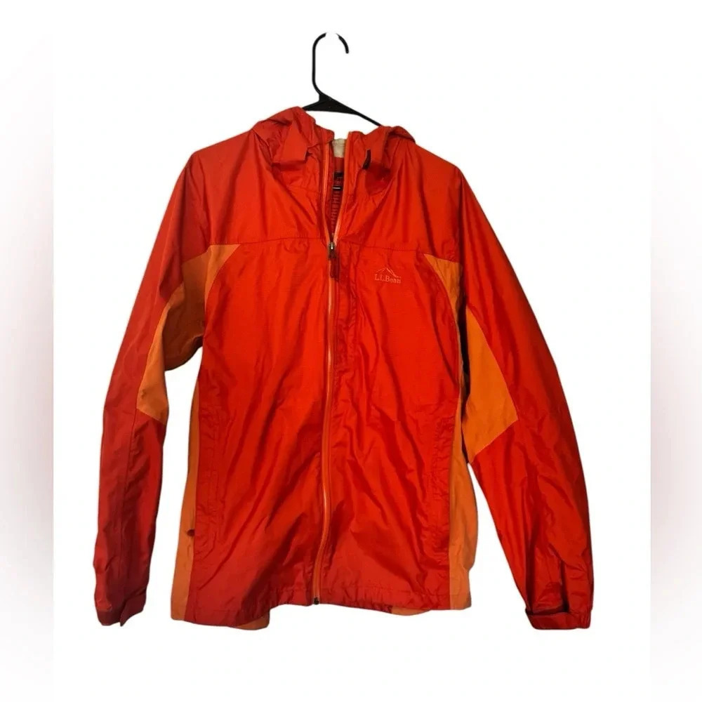 L.L. Bean Orange Lightweight Rain Coat Size XL